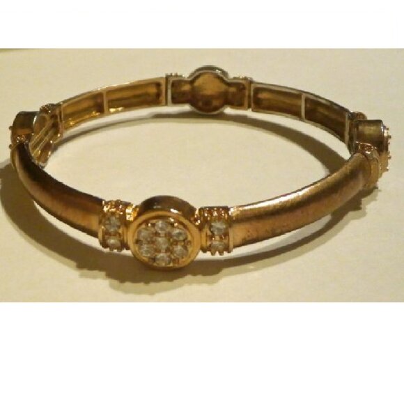 BEST FRIENDS Retired Premier Designs Stretch Bracelet - Gold - Picture 1 of 2